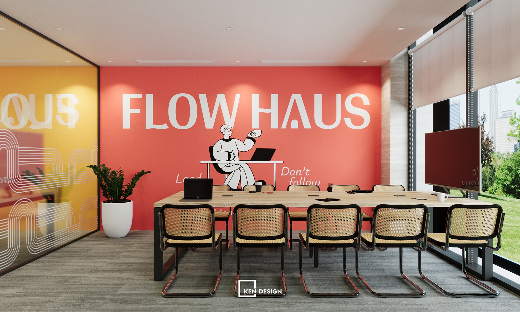 Thiết kế mở rộng quy mô quán cafe coworking Flow Haus